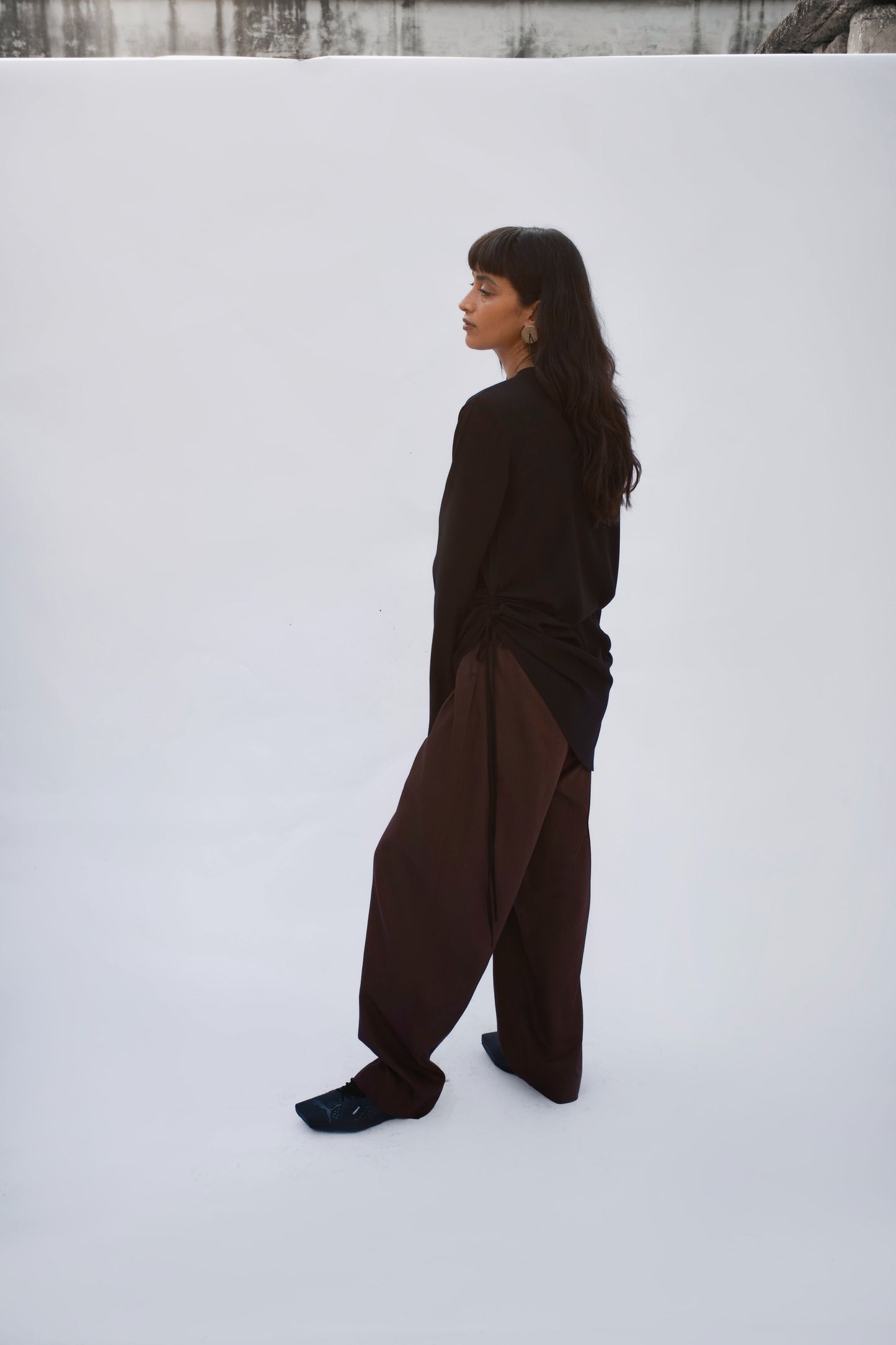 Brown Pleated Pants
