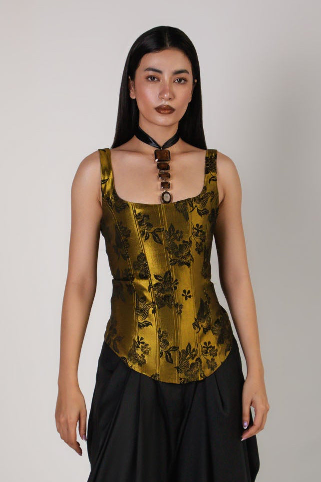 Gold and Black Corset