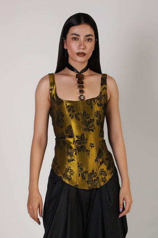 Gold and Black Corset
