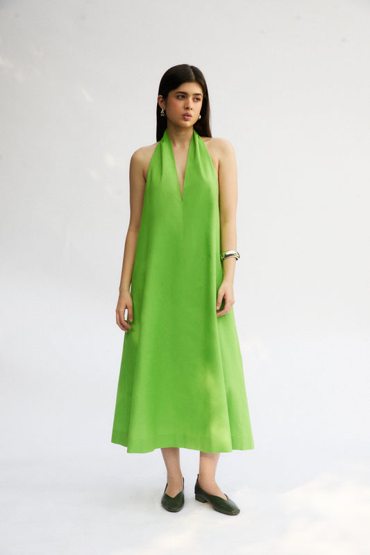 Lime Halter Dress