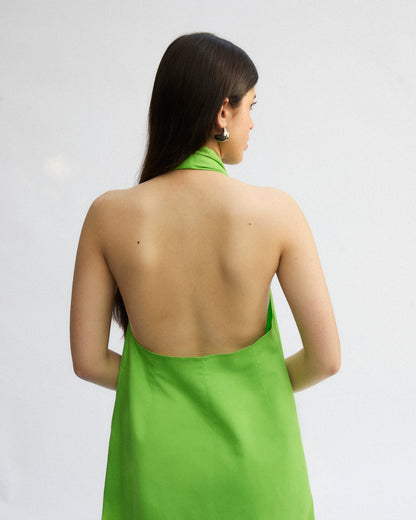 Lime Halter Dress
