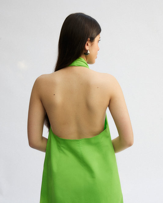 Lime Halter Dress