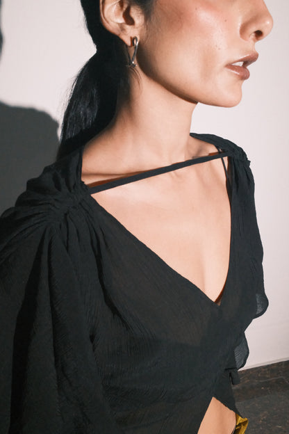 Black Chiffon Top