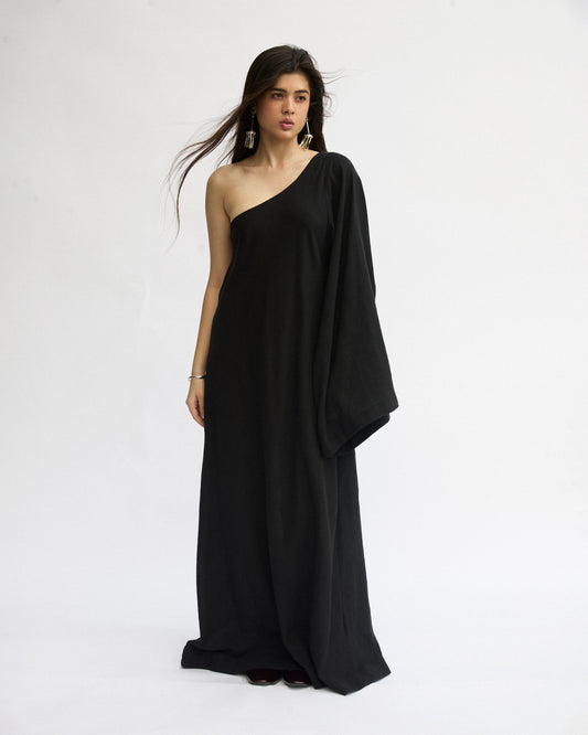 Asym Sleeve Dress