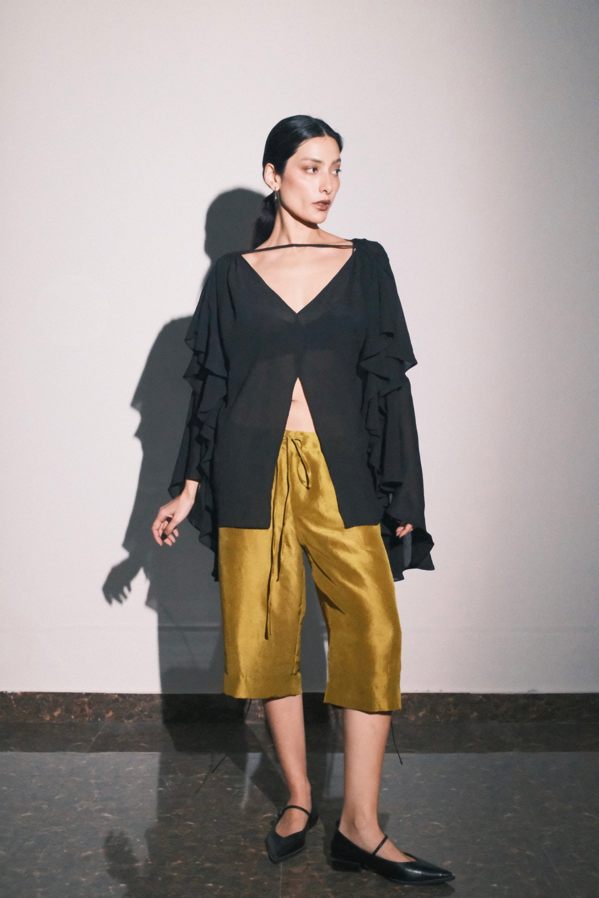 Black Chiffon Top