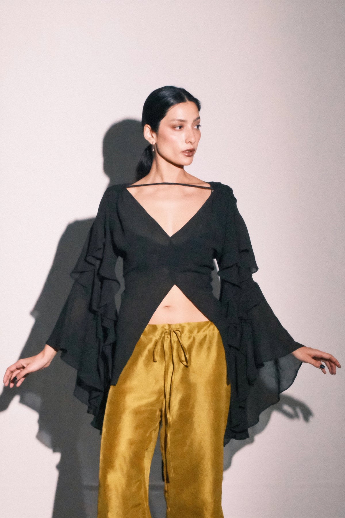 Black Chiffon Top