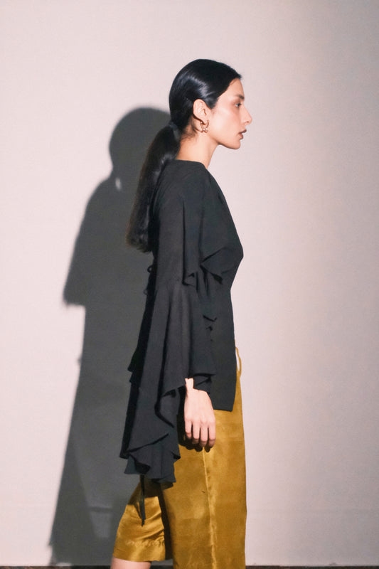 Black Chiffon Top
