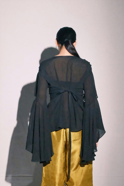 Black Chiffon Top