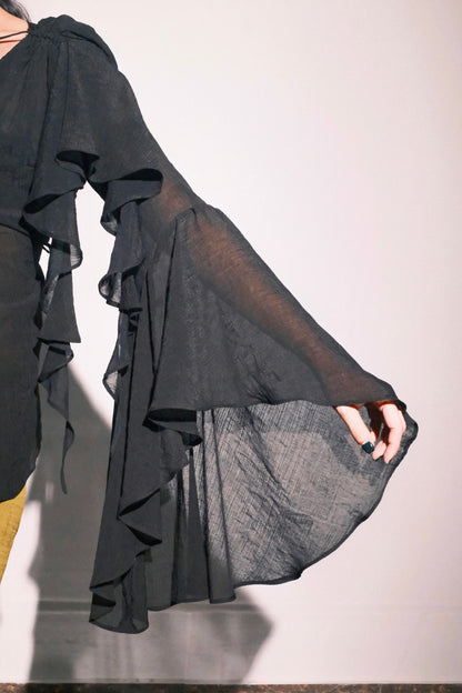 Black Chiffon Top