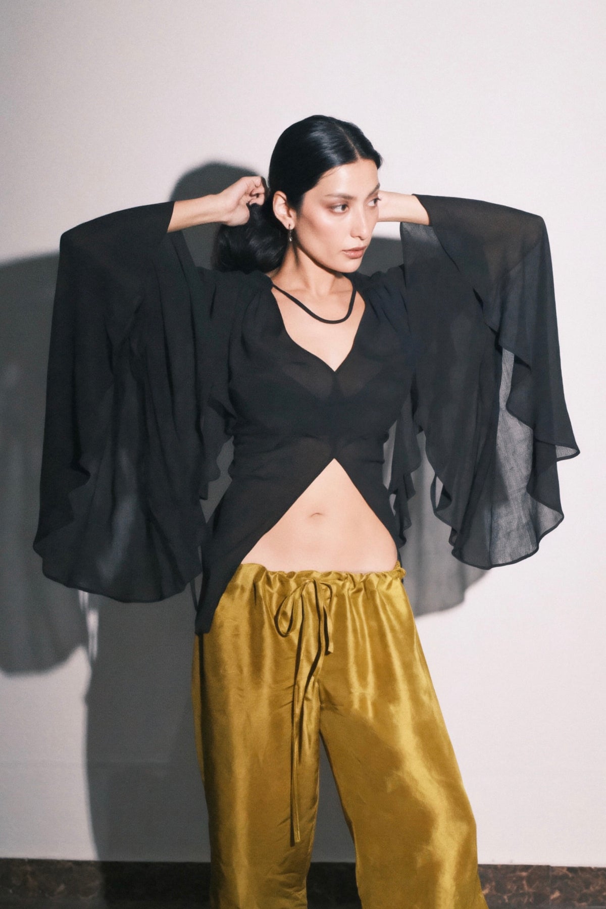Black Chiffon Top
