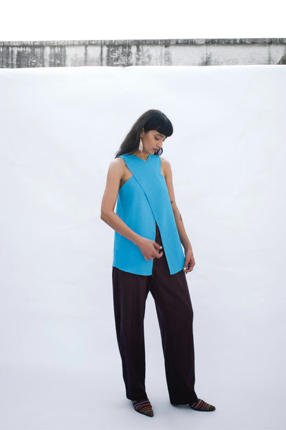 Brown Pleated Pants