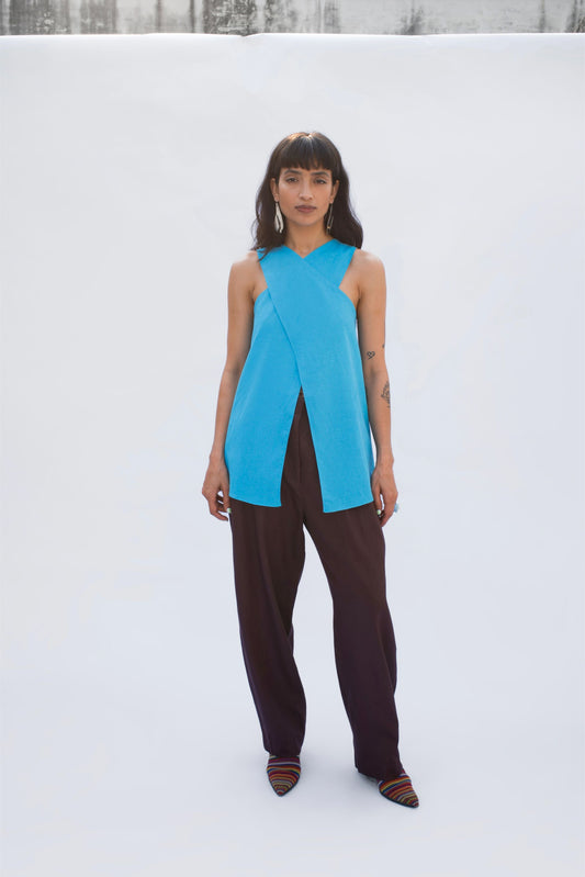 Brown Pleated Pants